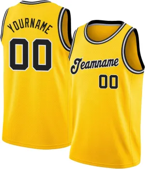 Custom Jersey Basketball, Custom Gold Maroon-White Throwback Basketballs Jerseys, Printed Name Number