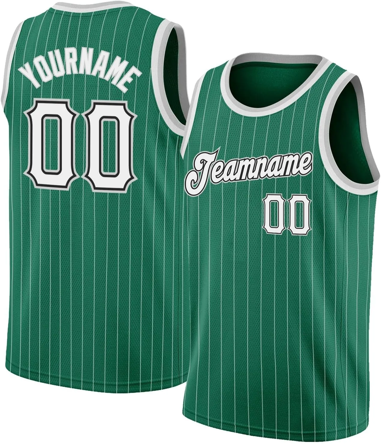 Custom Jersey Basketball, Custom Kelly Green Gold-Red Throwback Basketballs Jerseys, Printed Name Numbe