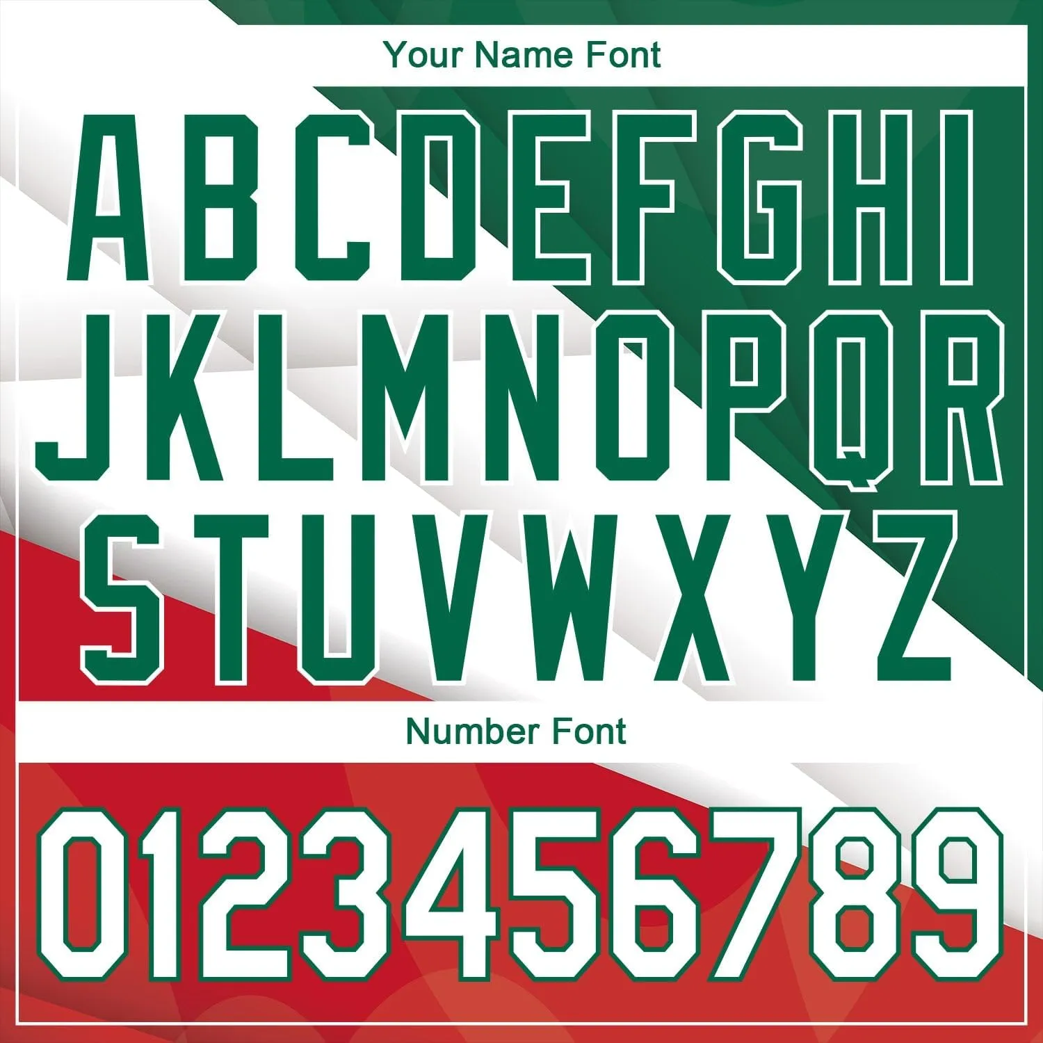 Custom Jersey Basketball, Custom Kelly Green White-Red 3D Mexico Basketballs Jerseys, Printed Name Numbe