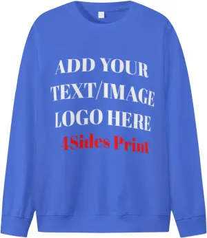Custom Sweatshirt with Your Image for Men Women Personalized Printed Photo Sweatshirt