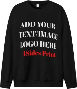 Custom Sweatshirt with Your Image for Men Women Personalized Printed Photo Sweatshirt