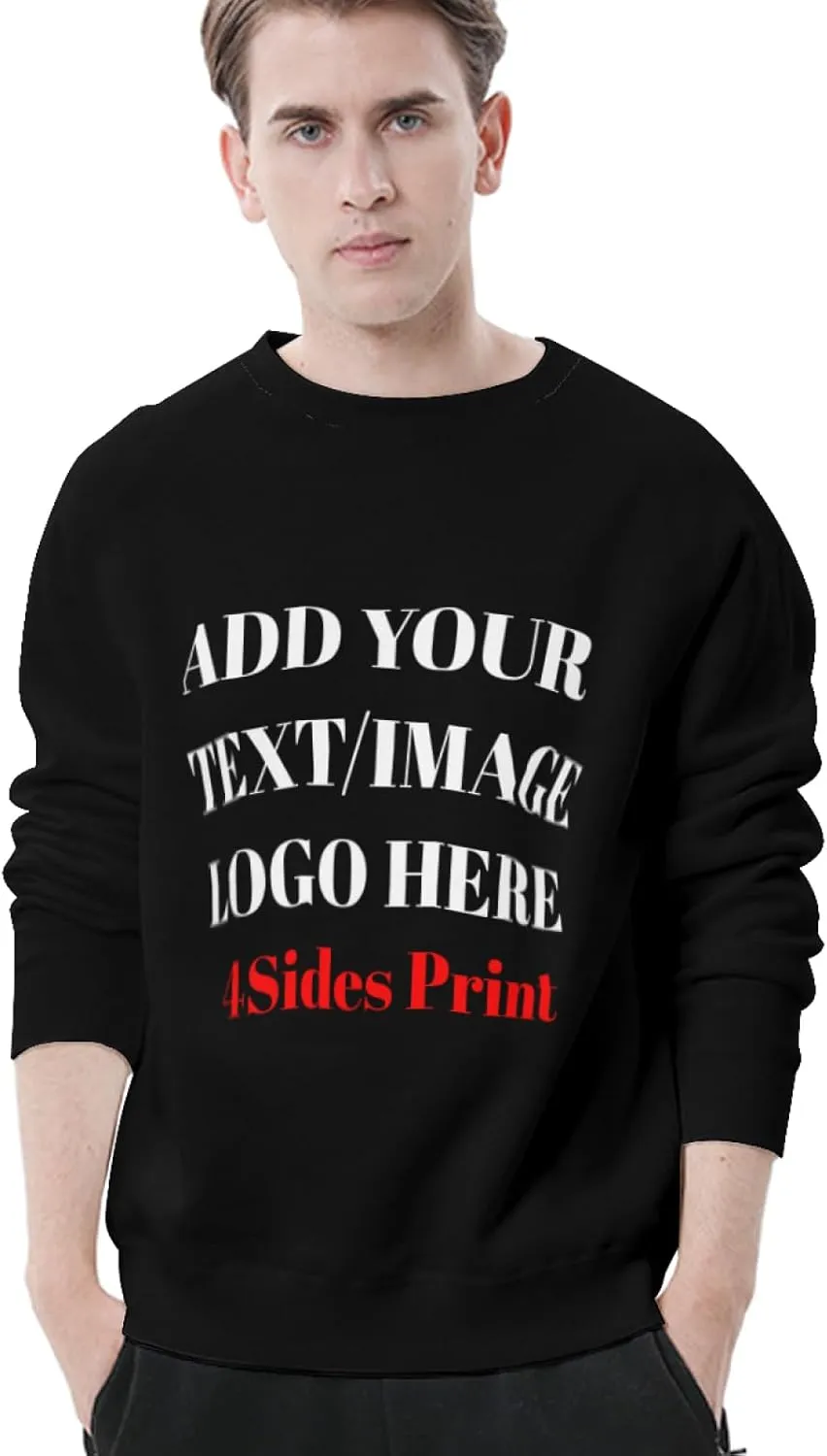 Custom Sweatshirt with Your Image for Men Women Personalized Printed Photo Sweatshirt