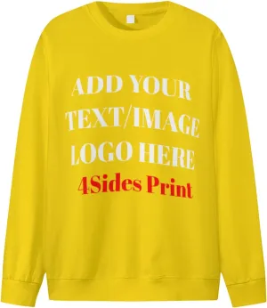 Custom Sweatshirt with Your Image for Men Women Personalized Printed Photo Sweatshirt