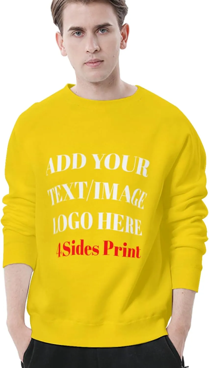 Custom Sweatshirt with Your Image for Men Women Personalized Printed Photo Sweatshirt