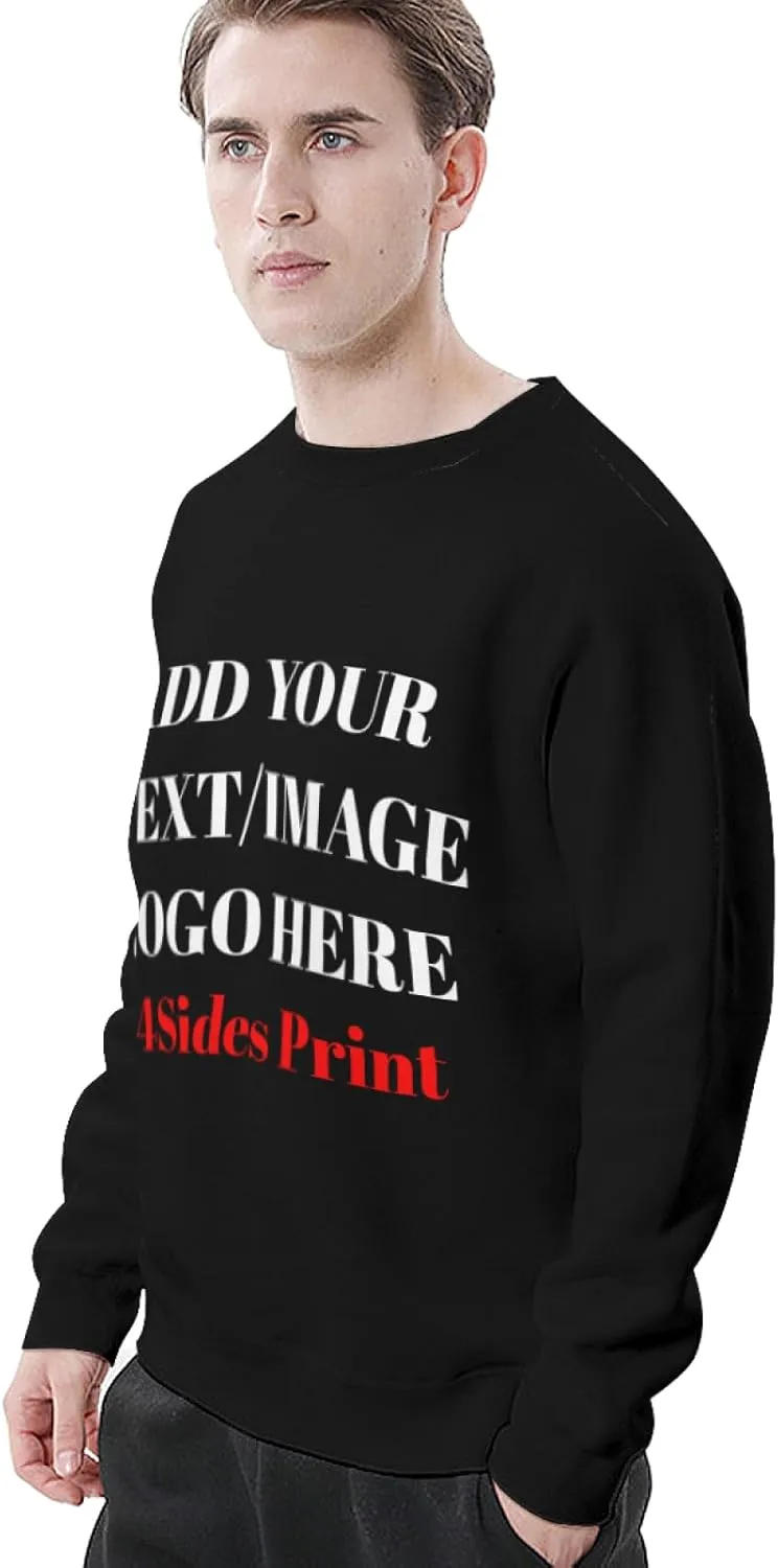 Custom Sweatshirt with Your Image for Men Women Personalized Printed Photo Sweatshirt