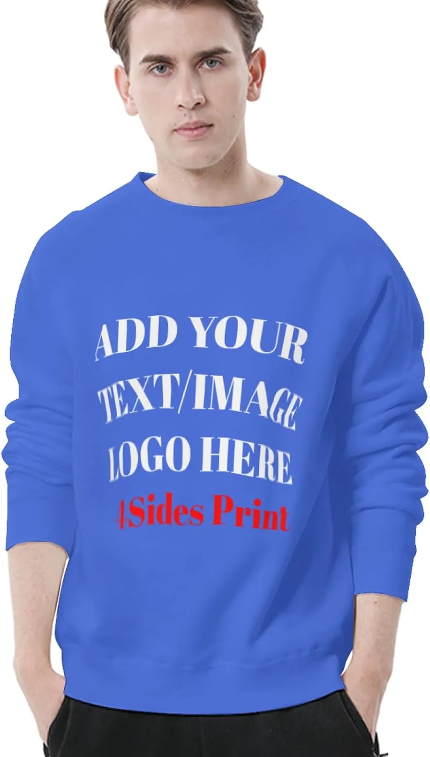 Custom Sweatshirt with Your Image for Men Women Personalized Printed Photo Sweatshirt