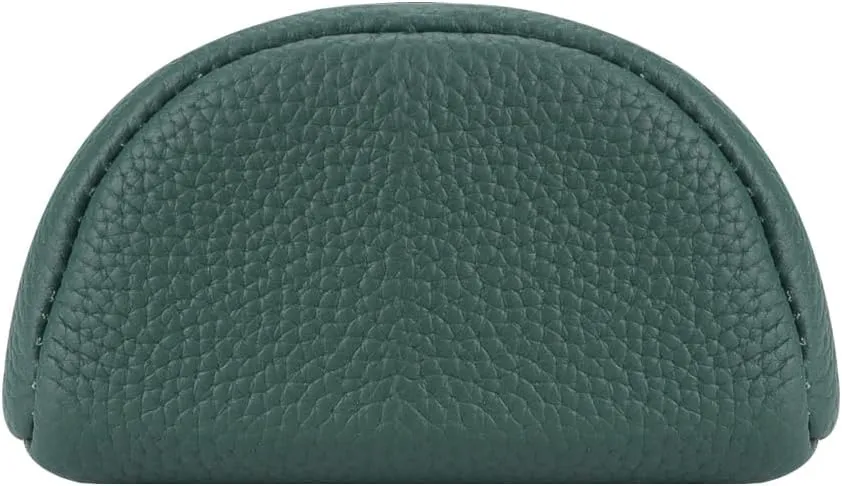 Cute Mini Coin Purse for Women - RFID Blocking, Genuine Leather Change Pouch Fashion Simple Storage Bag 2900 (Big Red)
