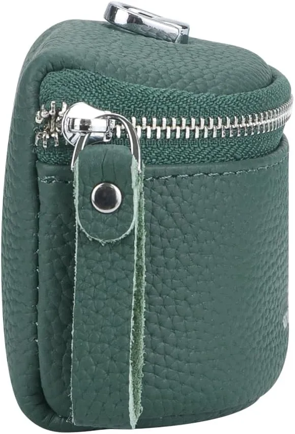 Cute Mini Coin Purse for Women - RFID Blocking, Genuine Leather Change Pouch Fashion Simple Storage Bag 2900 (Big Red)