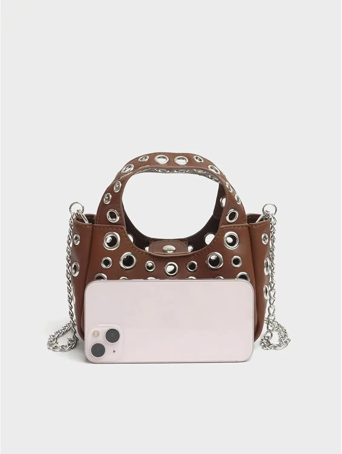 Cute Purse Studded Punk Purses Going Out Y2K Leather Shoulder Bag Everyday Vintage Handbag Aesthetic Purses