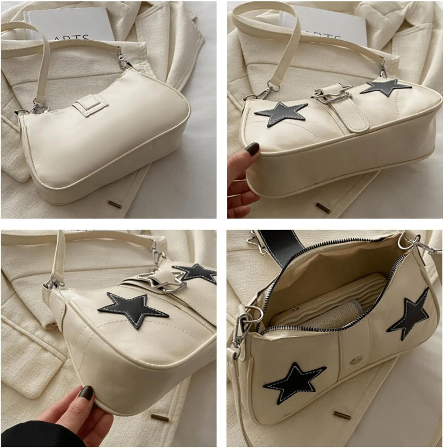 Cute Y2K Handbag Purse, Aesthetic Star Shoulder Bag for Women Trendy