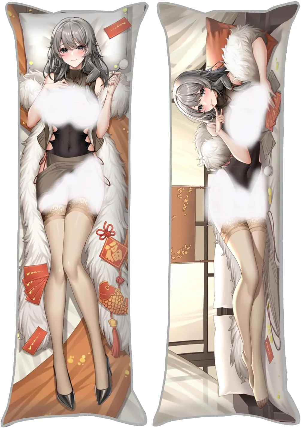 Dakimakura Anime Azur Lane Hugging Body Pillow Case, 19""x59"" Throw Pillow Cover, Double-Sided Print Bedding Decorative Pillowcase (Charybdis), FA11K