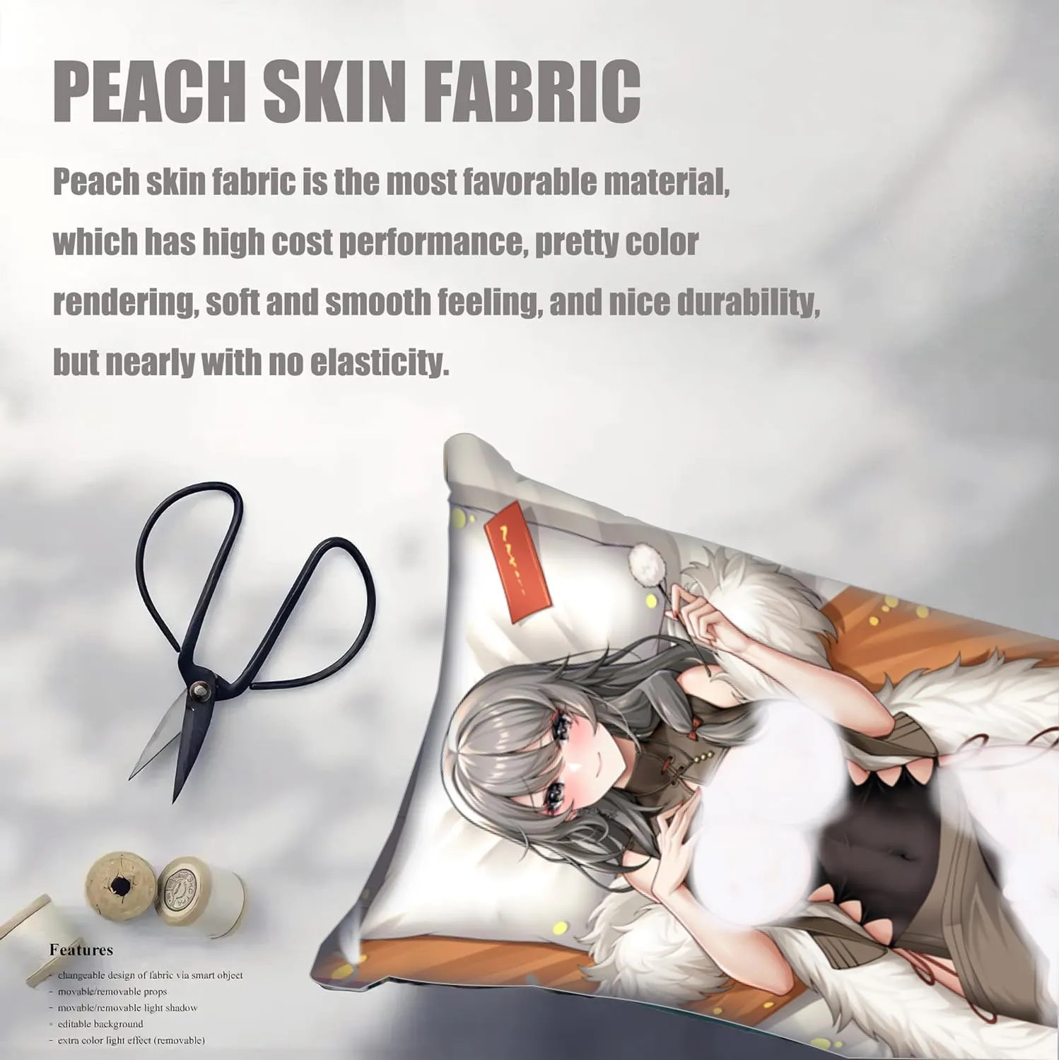 Dakimakura Anime Azur Lane Hugging Body Pillow Case, 19""x59"" Throw Pillow Cover, Double-Sided Print Bedding Decorative Pillowcase (Charybdis), FA11K