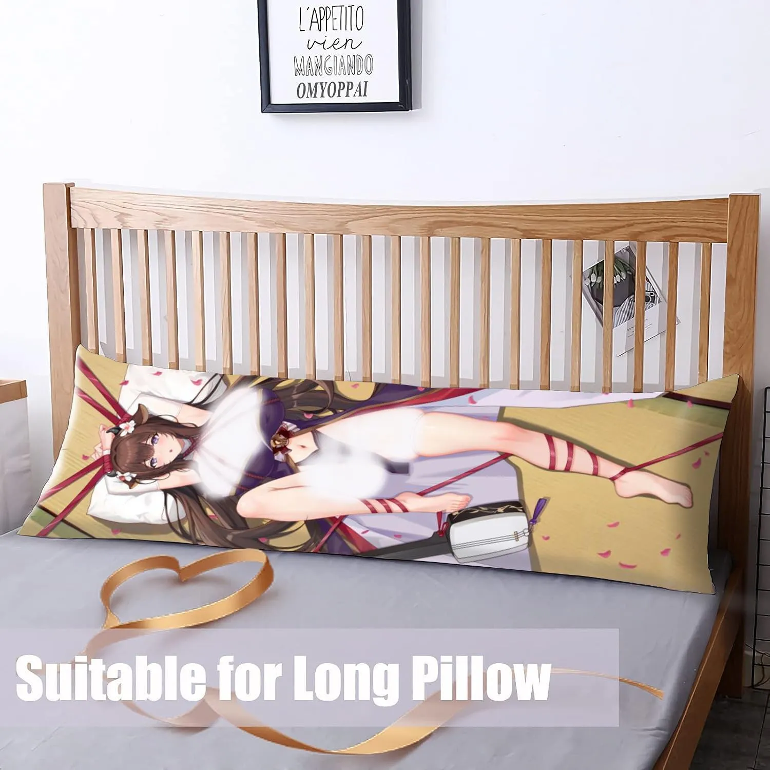 Dakimakura Anime Azur Lane Hugging Body Pillow Case, 19""x59"" Throw Pillow Cover, Double-Sided Print Bedding Decorative Pillowcase (IJN Kashino), FA11K