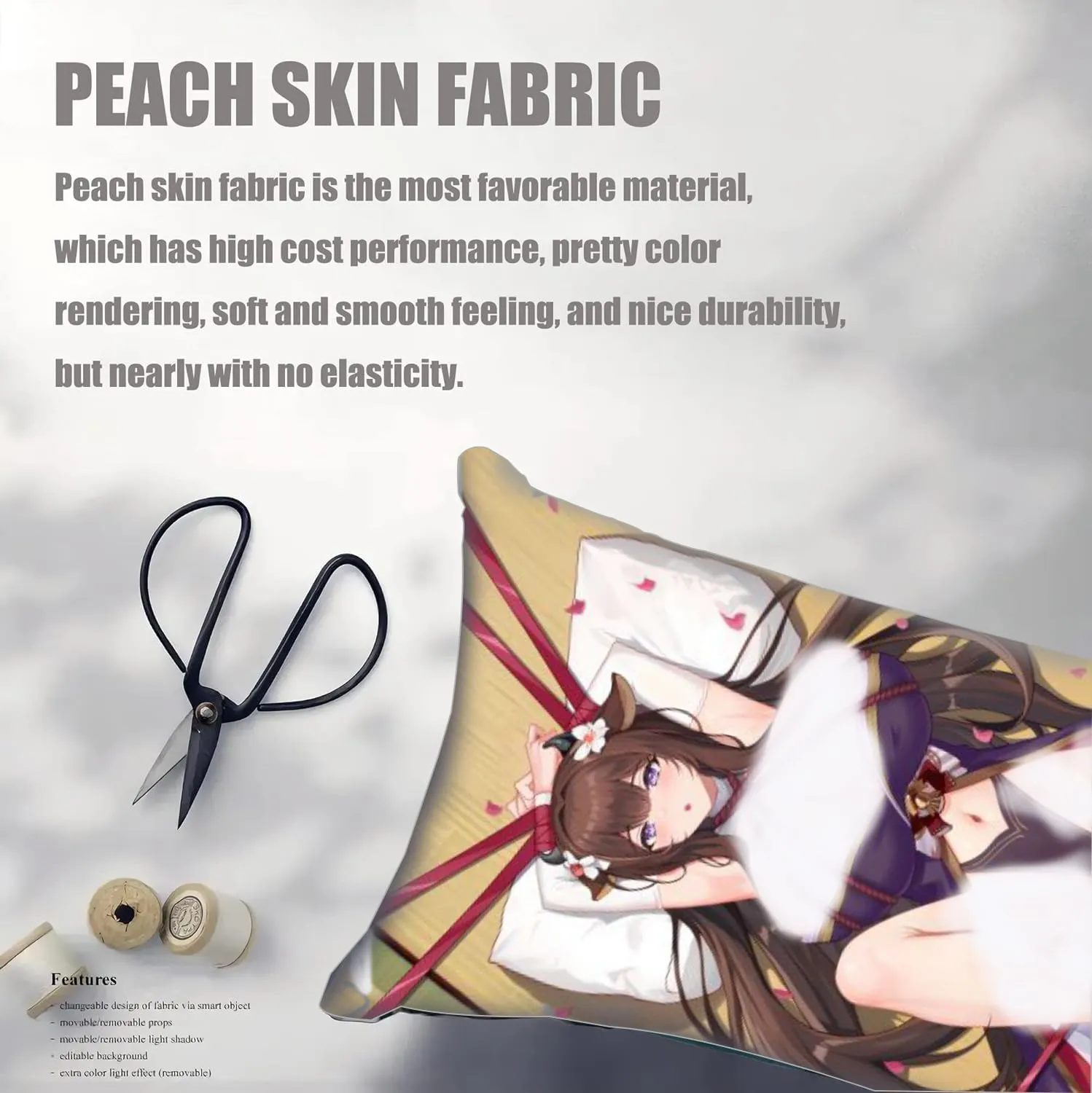 Dakimakura Anime Azur Lane Hugging Body Pillow Case, 19""x59"" Throw Pillow Cover, Double-Sided Print Bedding Decorative Pillowcase (IJN Kashino), FA11K