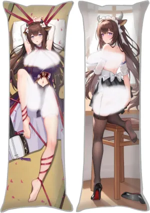 Dakimakura Anime Azur Lane Hugging Body Pillow Case, 19""x59"" Throw Pillow Cover, Double-Sided Print Bedding Decorative Pillowcase (IJN Kashino), FA11K