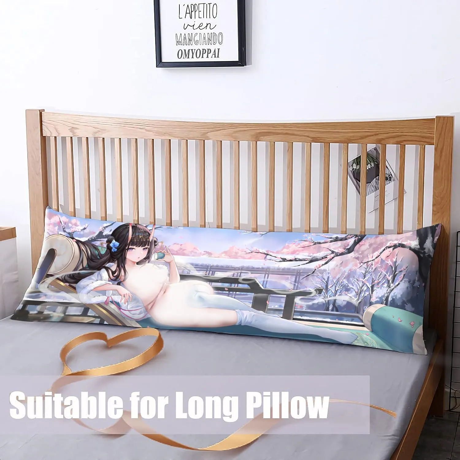 Dakimakura Anime Azur Lane Hugging Body Pillow Case, 19""x59"" Throw Pillow Cover, Double-Sided Print Bedding Decorative Pillowcase (IJN Noshiro), FA11K