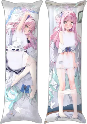Dakimakura Anime Blue Archive Hugging Body Pillow Case, 19""x59"" Throw Pillow Cover, Double-Sided Print Bedding Decorative Pillowcase (Mika), FA10K
