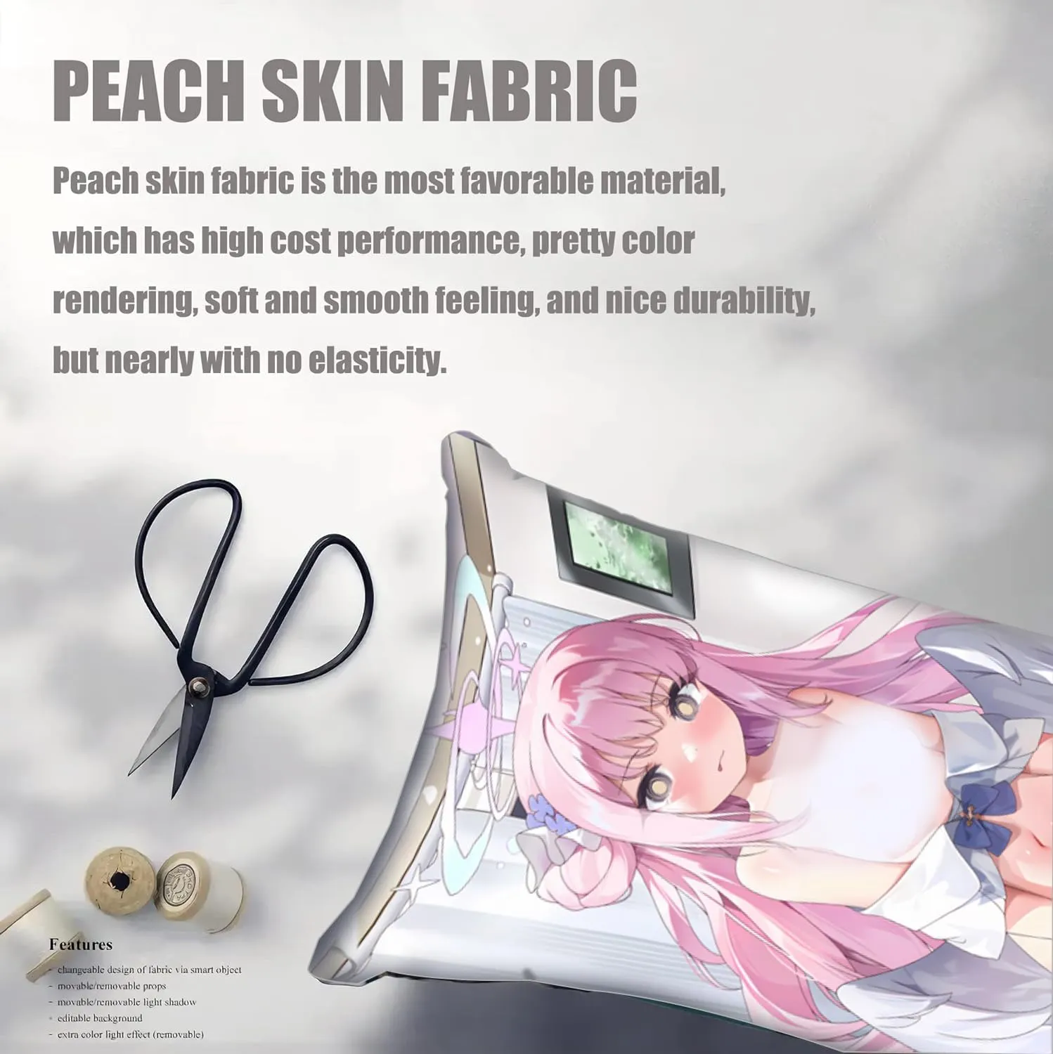 Dakimakura Anime Blue Archive Hugging Body Pillow Case, 19""x59"" Throw Pillow Cover, Double-Sided Print Bedding Decorative Pillowcase (Mika), FA10K