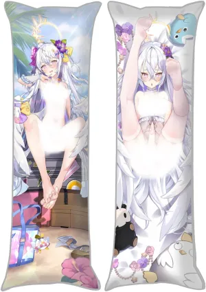 Dakimakura Anime Blue Archive Hugging Body Pillow Case, 19""x59"" Throw Pillow Cover, Double-Sided Print Bedding Decorative Pillowcase (Shirasu Azusa), FA10K