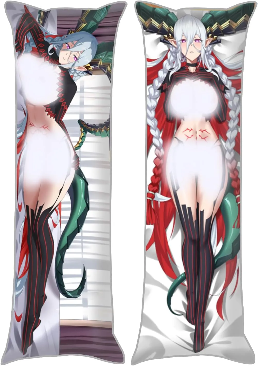 Dakimakura Anime Fate Hugging Body Pillow Case, 19""x59"" Throw Pillow Cover, Double-Sided Print Bedding Decorative Pillowcase (Tiamat)