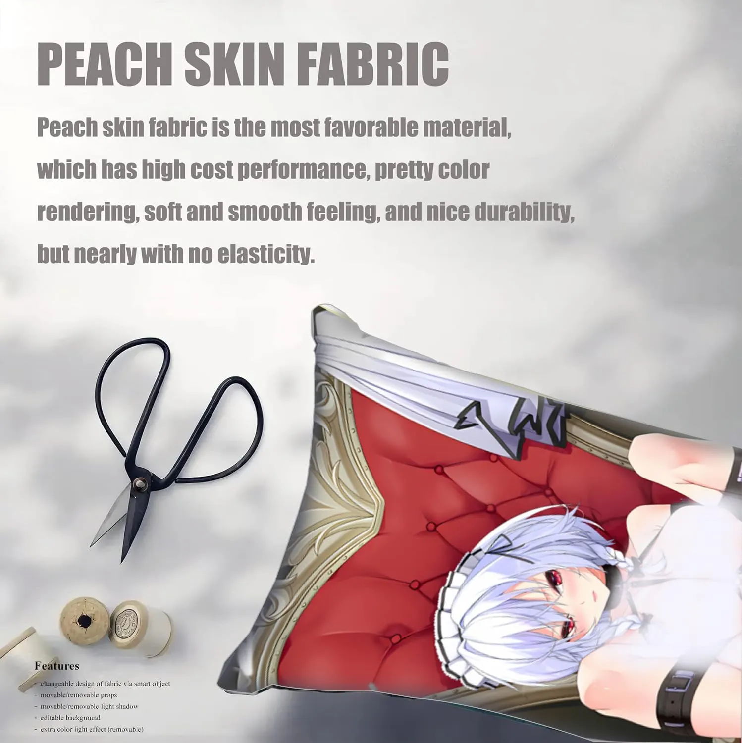 Dakimakura Anime Original Hugging Body Pillow Case, 19""x59"" Throw Pillow Cover, Double-Sided Print Bedding Decorative Pillowcase (C), FA08K