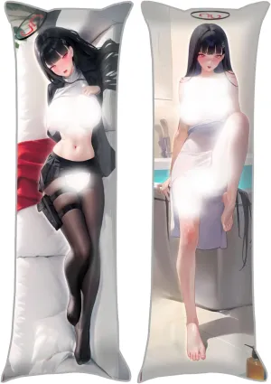 Dakimakura Blue Archive 20"x59"Anime Pillowcase Double-Sided Pattern Hugging Body Pillow Cover Case Peach Skin (Li Yin)
