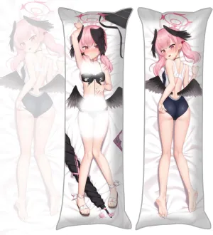 Dakimakura Blue Archive 20"x59"Anime Pillowcase Double-Sided Pattern Hugging Body Pillow Cover Case Peach Skin (Shimoe Koharu)