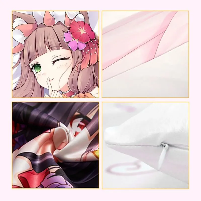 Dakimakura Mushoku Tensei 20"x59"Anime Pillowcase Double-Sided Pattern Hugging Body Pillow Cover Case Peach Skin (D)
