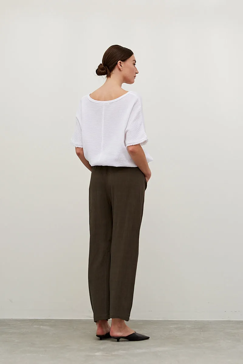 Dark Olive Linen Pants
