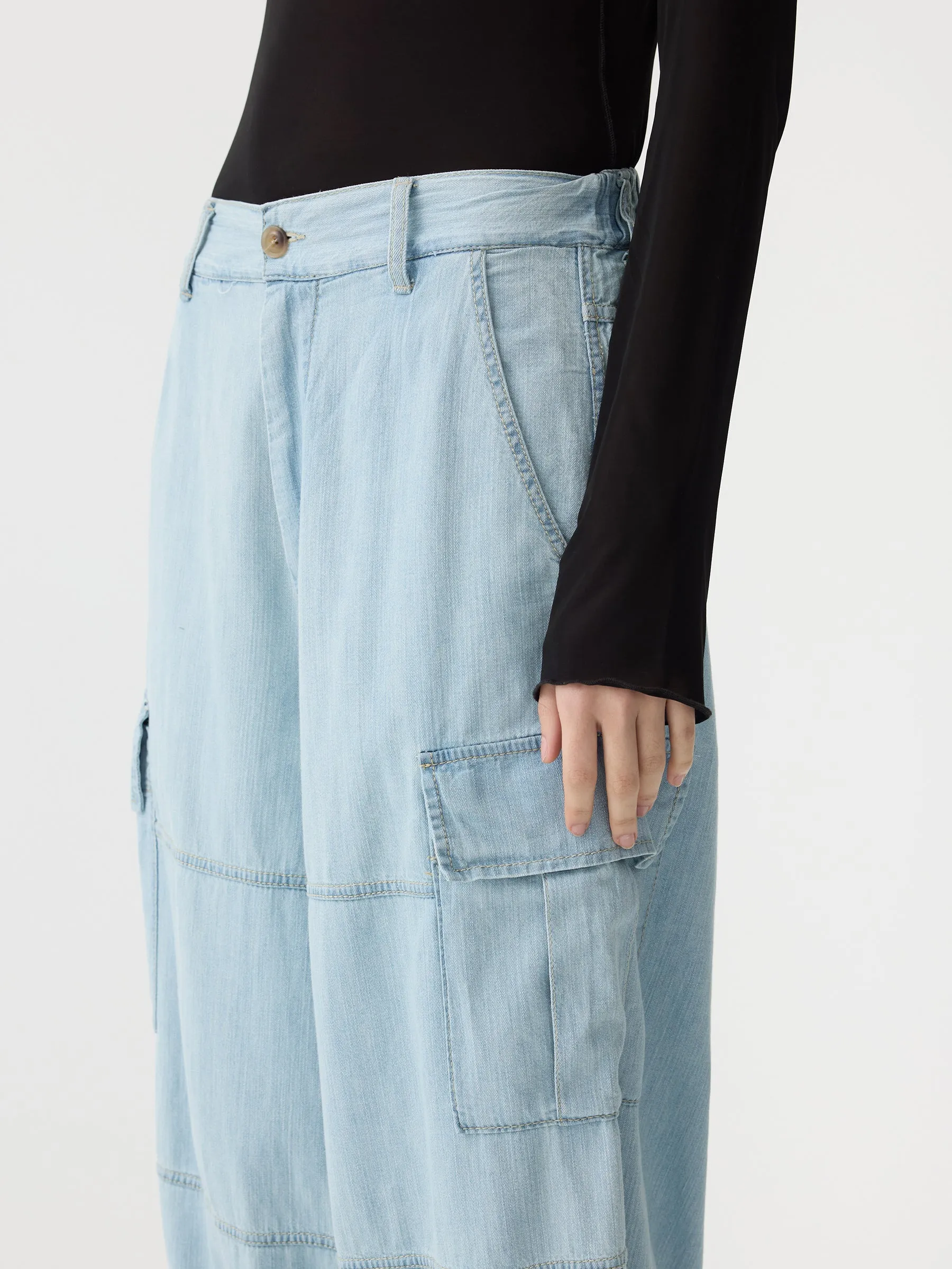 Denim Utility Cargo Pant
