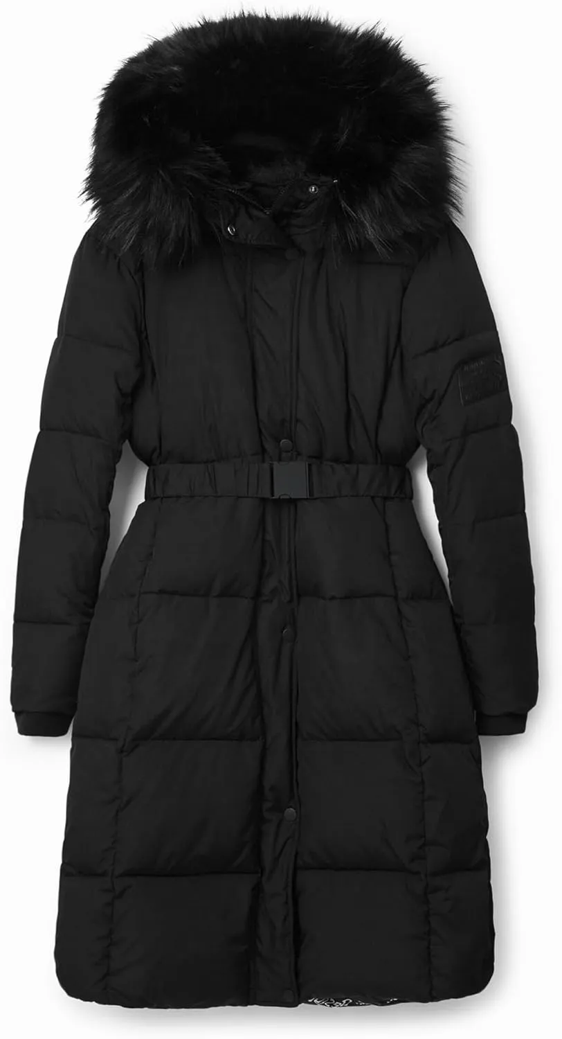 Desigual womens Padded Long Overcoat
