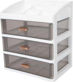 Desk Organizer Makeup Storage Box with Drawers Multipurpose Cosmetic Display Case for Bedroom Office and Bathroom Desktop Organizer for Cosmetics Jewelry and Sundries