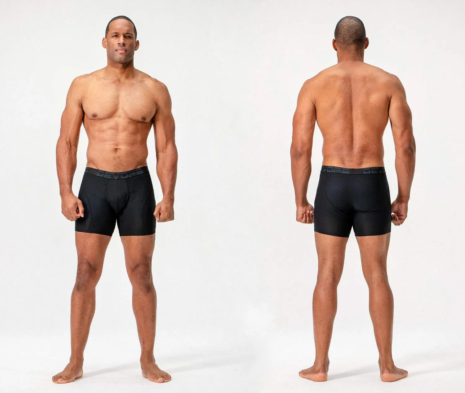 DEVOPS Men's Perfomance Cool Dry Mesh Underwear Boxer Trunk 6-inch Brief (3 Pack)