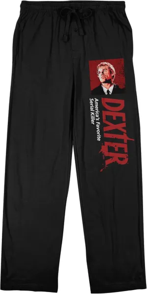 Dexter America's Favorite Serial Killer Men's Black Sleep Pants