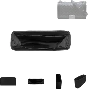 DGAZ Silky Purse Organizer Insert For Chanel Leboy Bags, Luxury Handbag & Tote Organizer, Simplicity bag organizer (Black,Small 20)