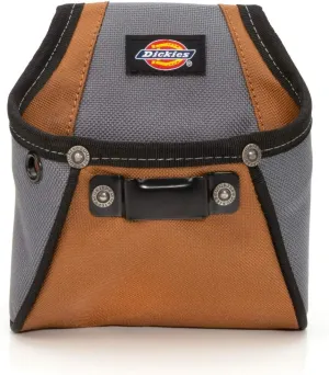 Dickies Rigid Nail/Screw Work Pouch with Tape Measure Clip, Universal-fit Steel Clip for Tool Belt, Riveted Seams Built to Last