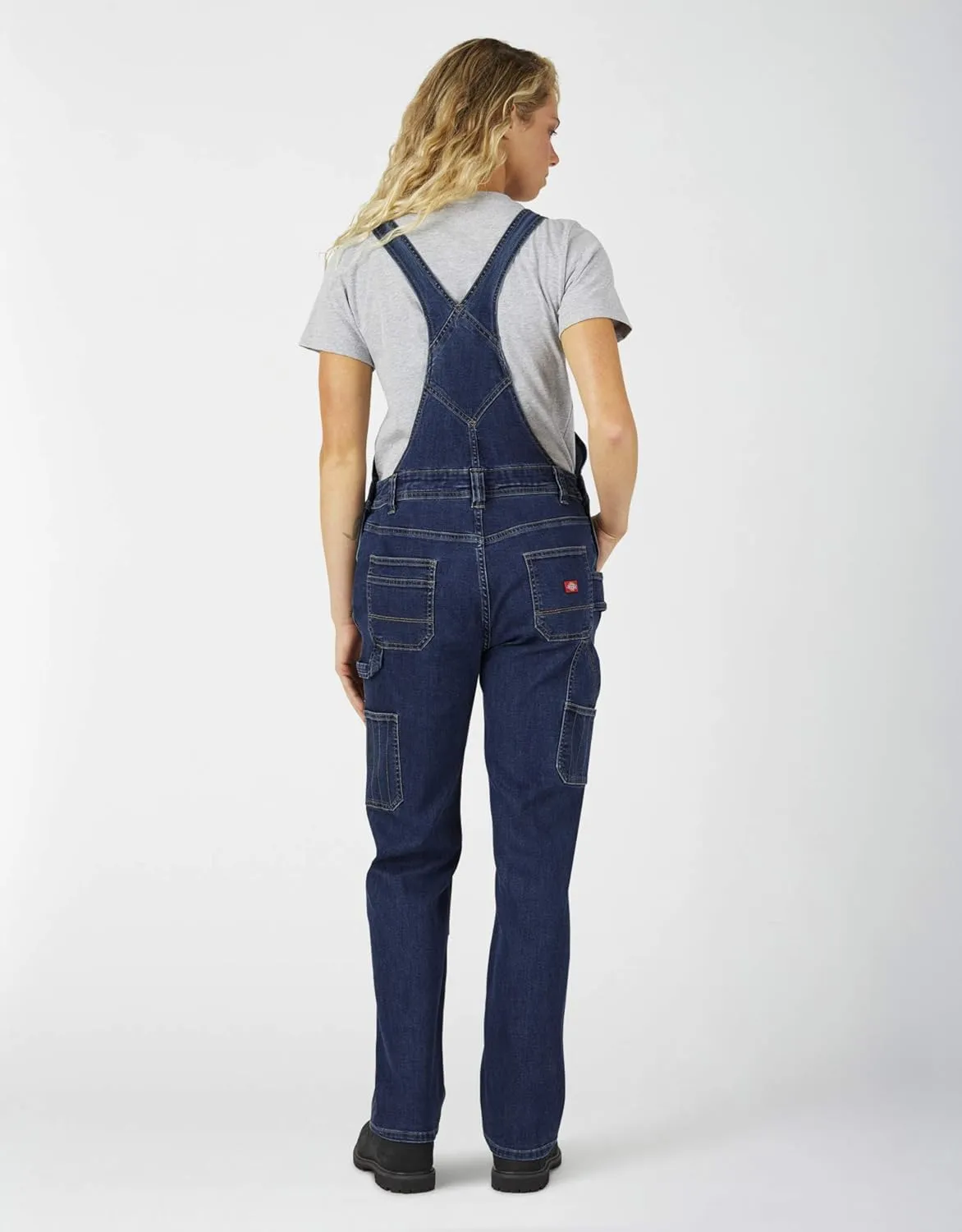 Dickies womens Denim Double Front Bib Overalls