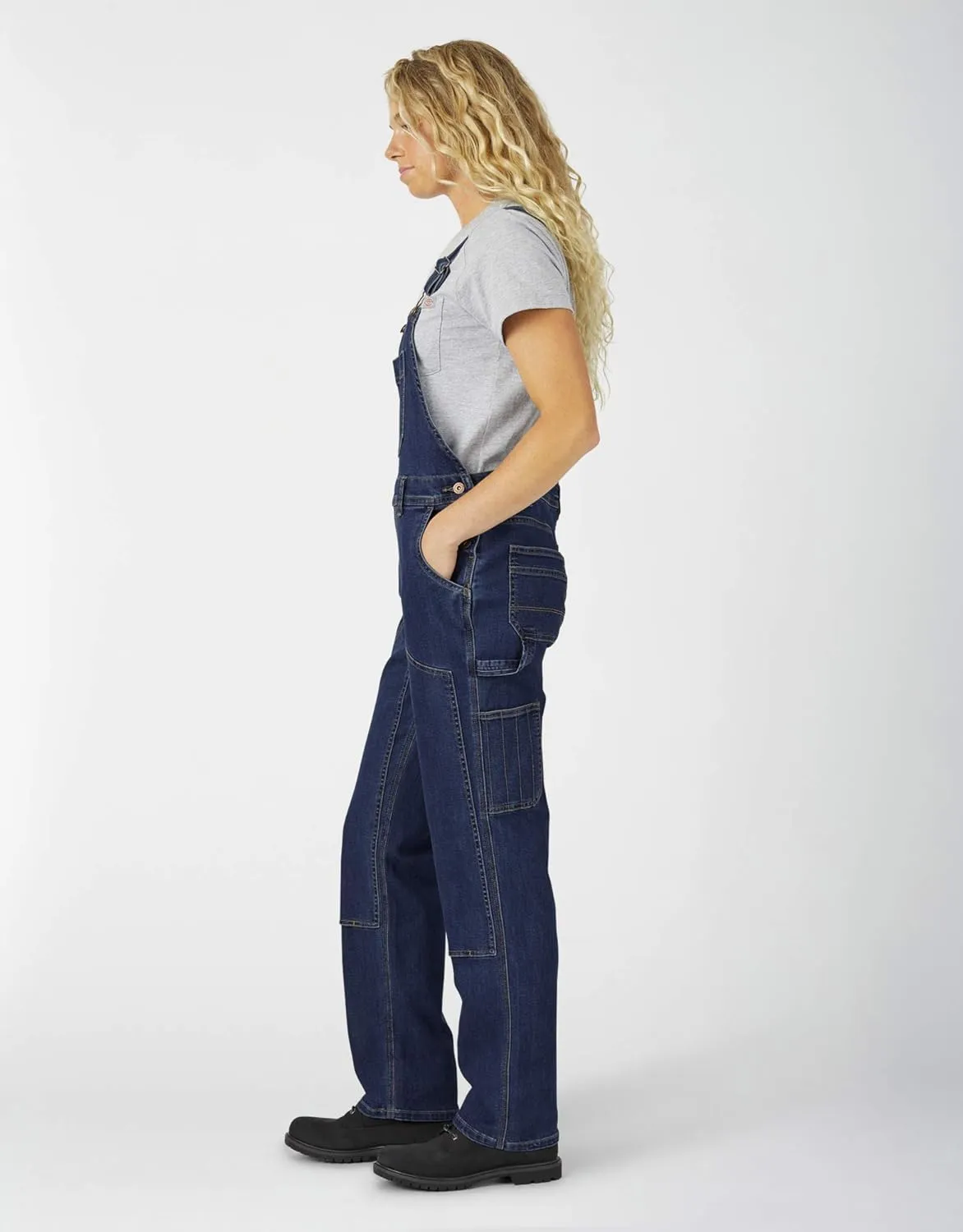 Dickies womens Denim Double Front Bib Overalls