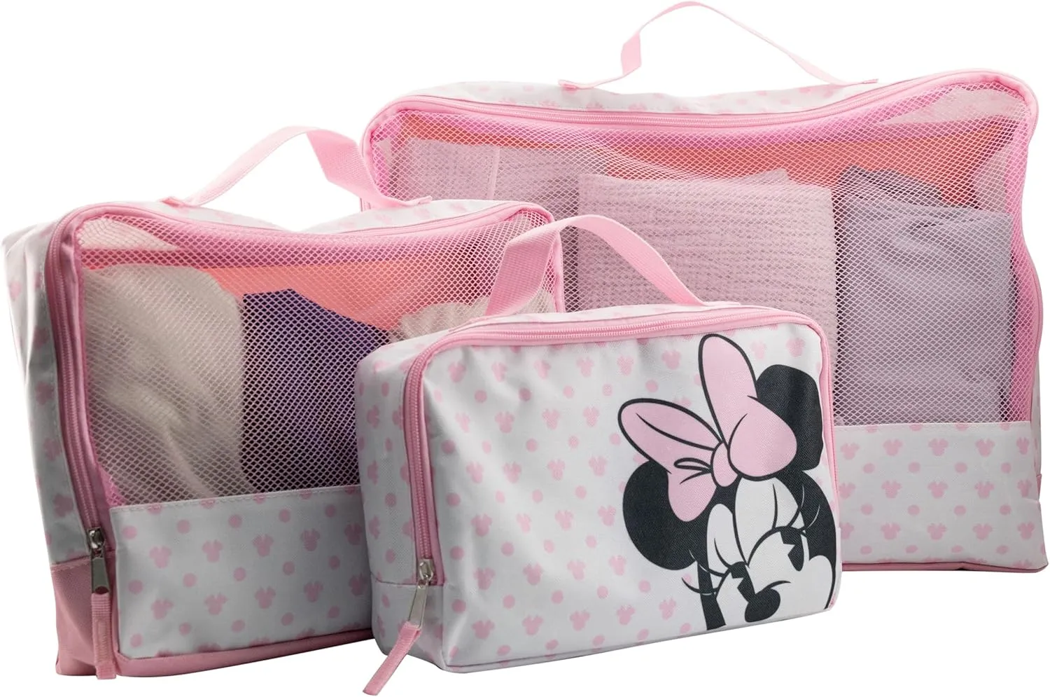 Disney Minnie Mouse Packing Cubes for Travel | Minnie Mouse Travel Accessories Travel Bags Luggage Organizer for Girls, Boys, Unisex | Minnie Kid Travel Size Travel Cubes for Packing