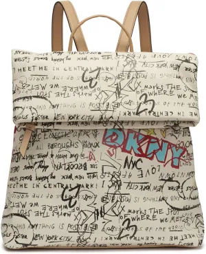 DKNY Tilly Backpack, White/Gray