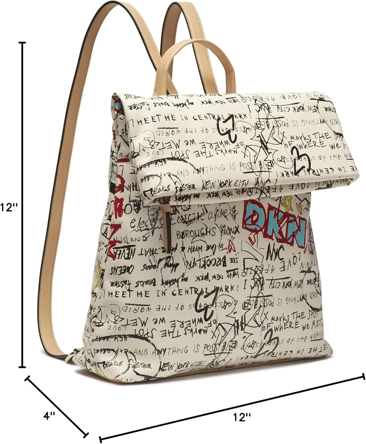 DKNY Tilly Backpack, White/Gray