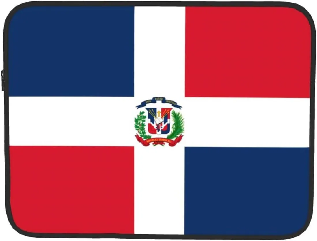 Dominican Republic Prints Shockproof Portable Laptop Sleeve Bag 13 inch for Men and Women Business Travel, Office Daily Use