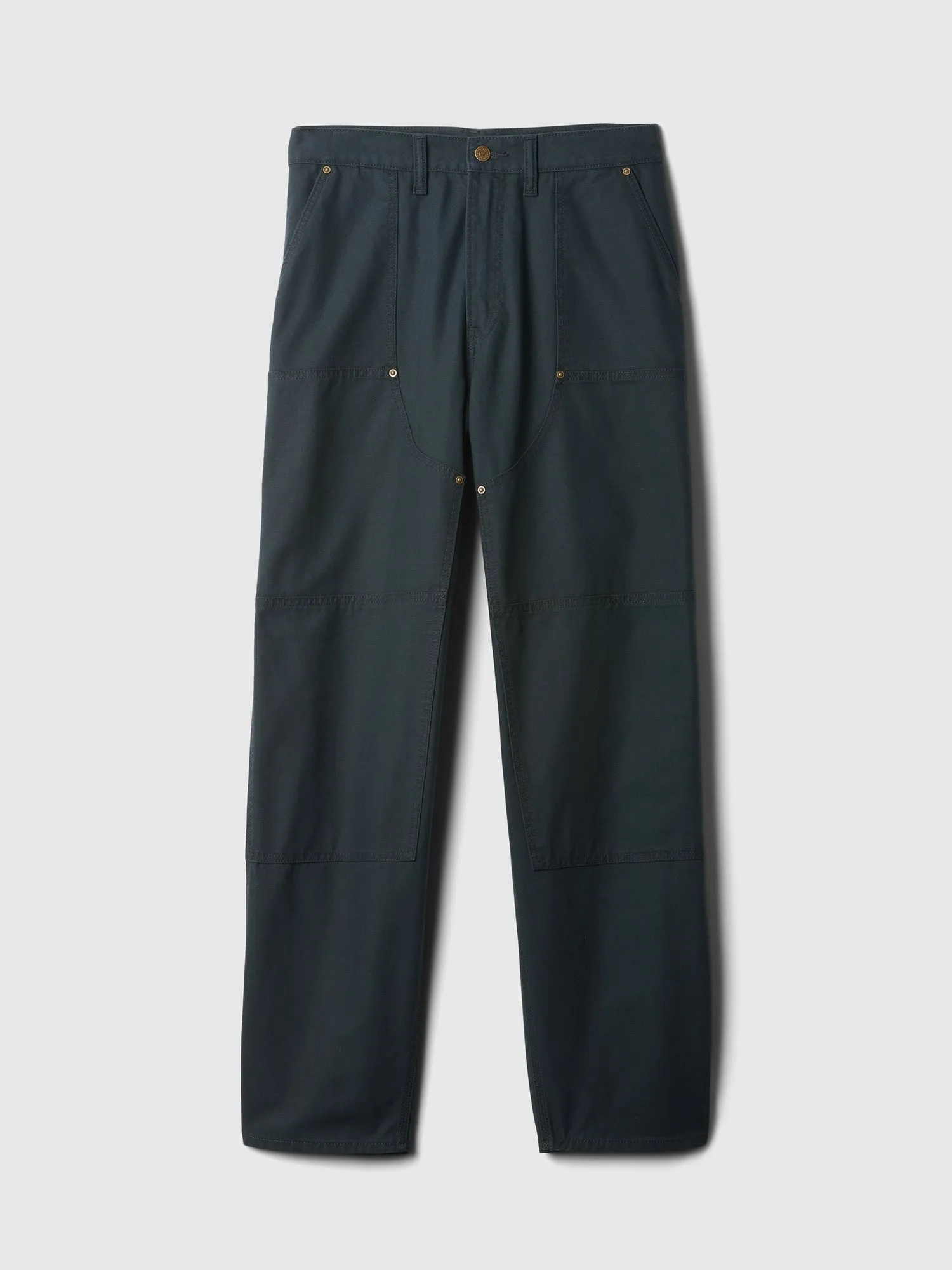 Double-Knee Utility Baggy Jeans