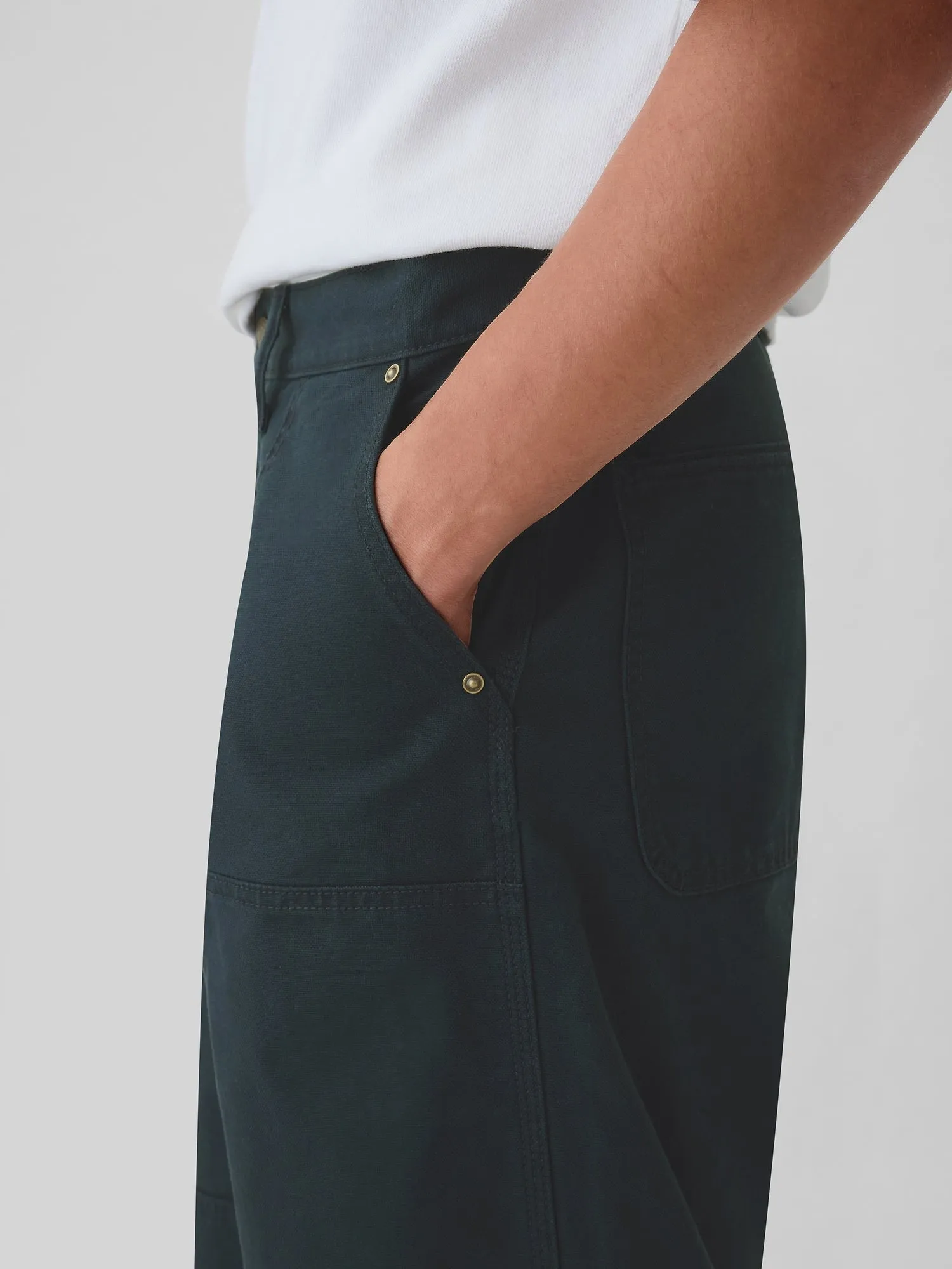 Double-Knee Utility Baggy Jeans