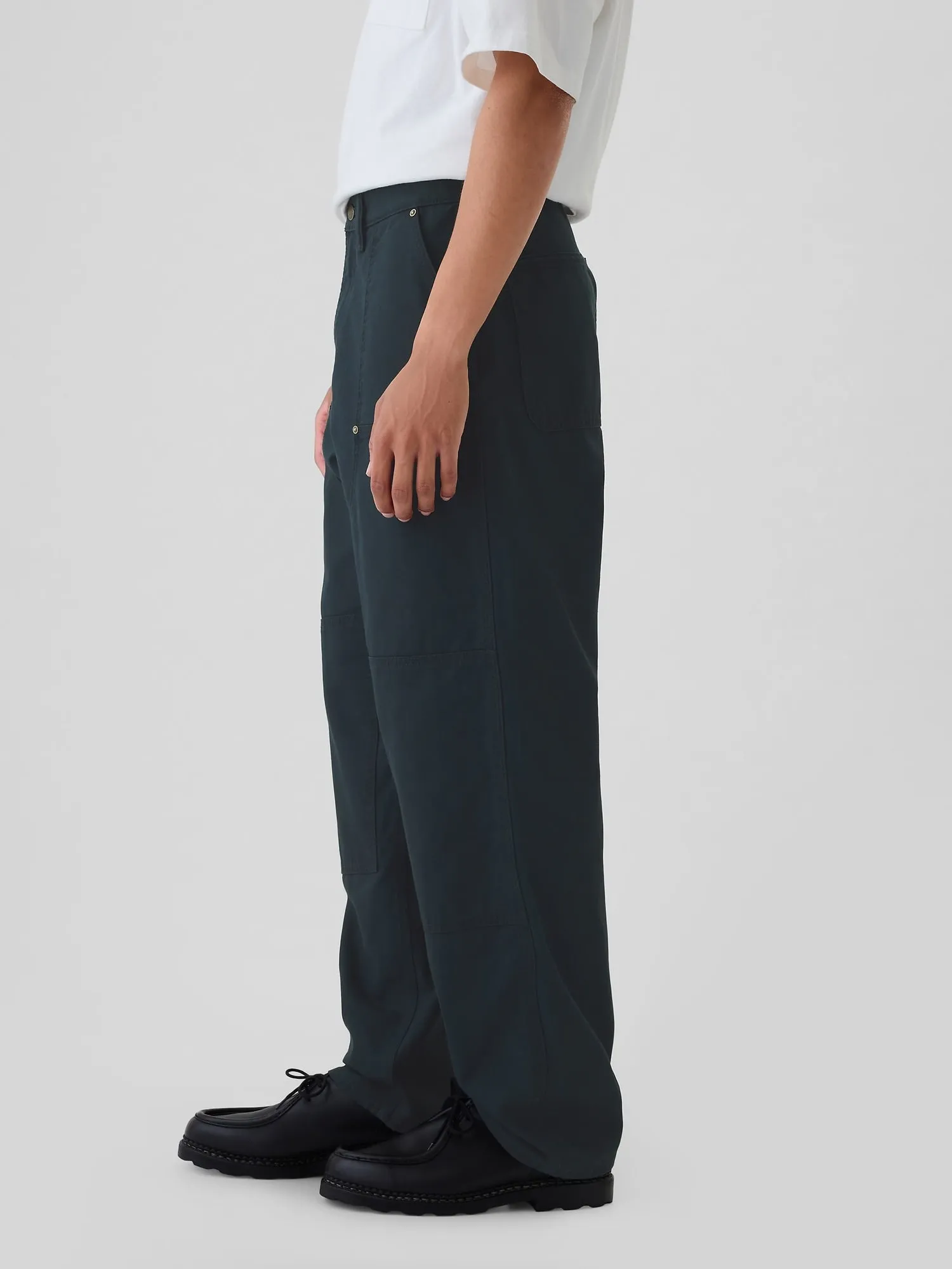 Double-Knee Utility Baggy Jeans