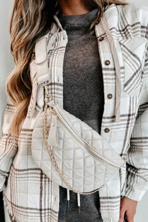 Downtown Adventures Quilted Bum Bag (Taupe)