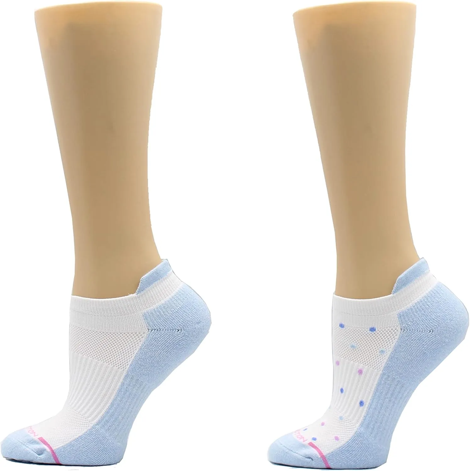 Dr. Motion Womens Low Cut Cushioned Breathable Compression Ankle Socks with Arch Support 6 Pairs