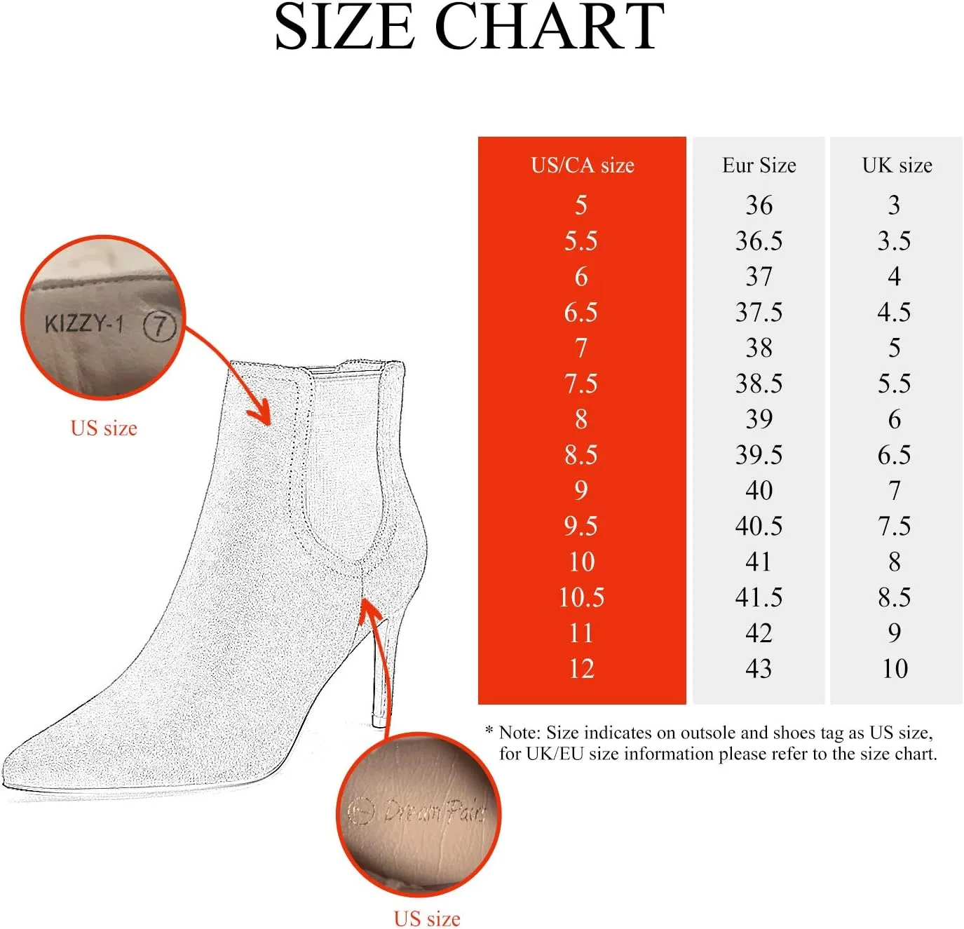 DREAM PAIRS Women's Pointed Toe Stiletto High Heel Ankle Booties