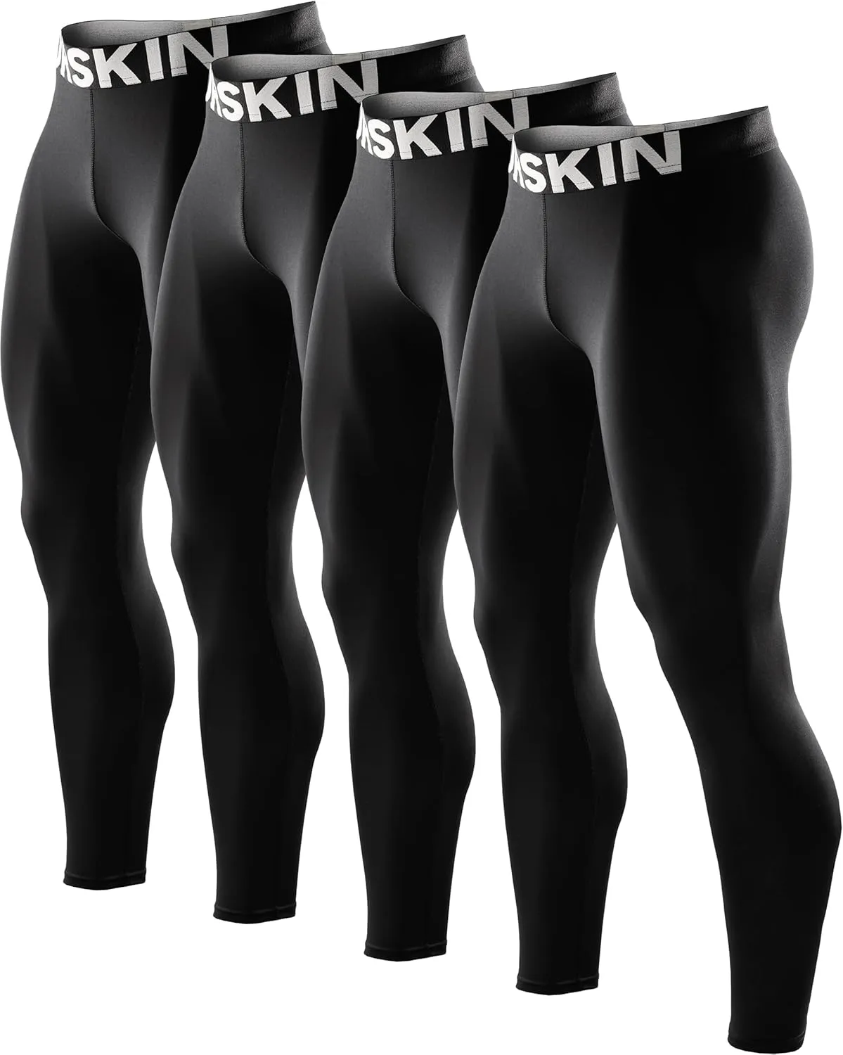 DRSKIN 5, 4, 3 or 1 Pack Men’s Compression Pants Tights Leggings Sports Baselayer Running Athletic Workout Active