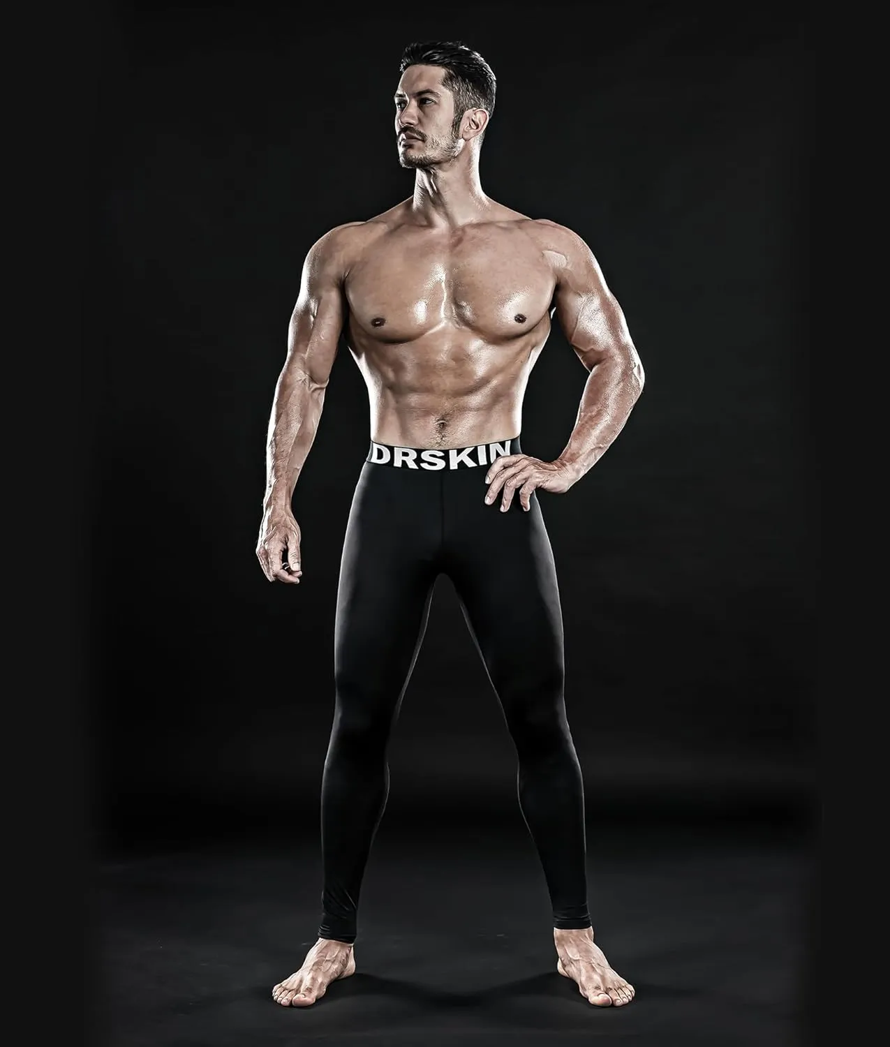 DRSKIN 5, 4, 3 or 1 Pack Men’s Compression Pants Tights Leggings Sports Baselayer Running Athletic Workout Active